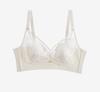 French Lace Rabbit Ear Cup Wireless Bra, Ultra-Thin Summer Bust Minimizer Side Gathering Women Bra