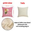 Pink Floral Set Sofa Pillow Cover Nordic Simple Versatile Linen Cushion New Car Cushion