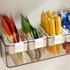 2PCS Plastic Retractable Fridge Storage Box Adjustable Space Saving Fridge Storage Container Hanging Partition Grid Clip