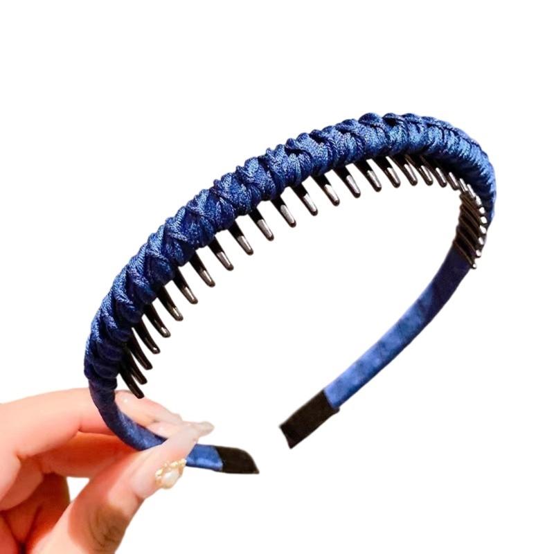 NonSlip Resin Cotton Hair Band For Women Workouts Spa Face Washing Secure Grip With Teeth Elastic Thin Headbands Multiple Colors