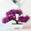 Kunstige planter Bonsai Liten Trepotte Falske Plante Blomster Potte Ornamenter For Hjem Rom Bord Dekorasjon Hotell Hage Dekor