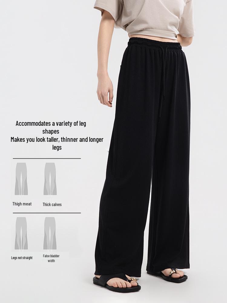Yulu Women's Linen Straight-Leg Summer Pants - Loose, Breathable, Slimming, Versatile, and Casual Long Pants