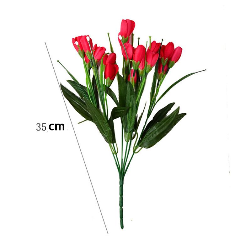 

Bouquet 18 1 Heads Artificial Flower Magnolia Floral Posy Home Garden Decor червоний
