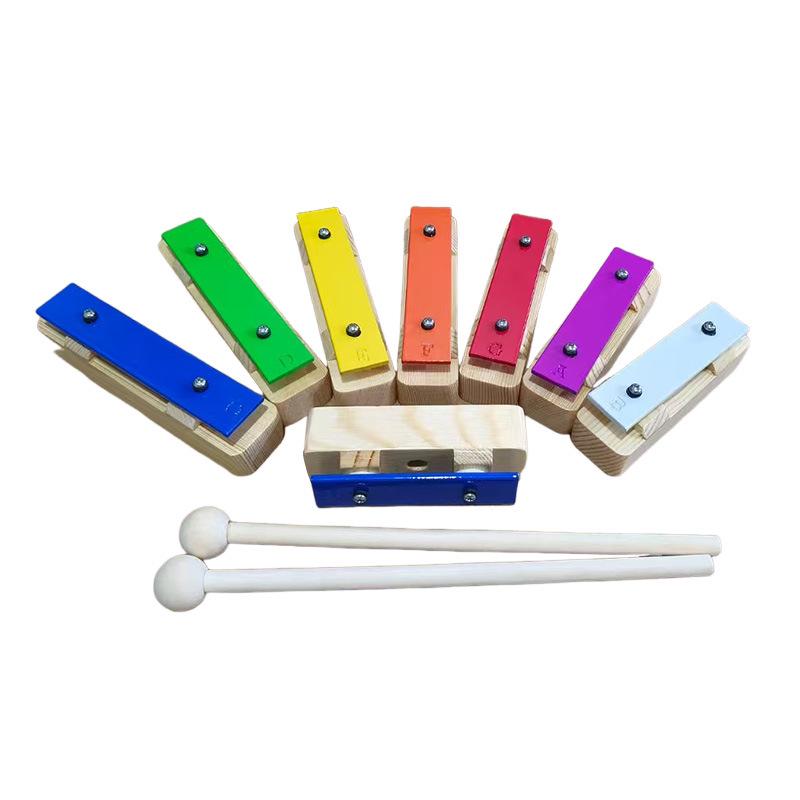 8-Tone Wooden Orff Sound Block: Children's Hand-Knocking Piano Music Teaching Aid for Kindergarten