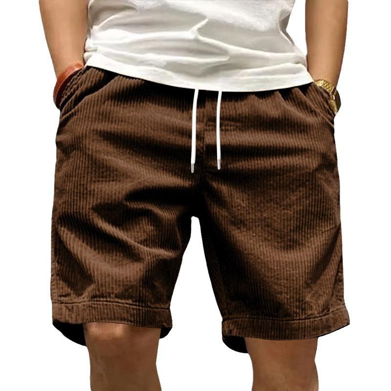New Men's Casual Shorts Versatile Thin Section Corduroy Shorts Men's Summer Five Trousers