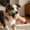 Soft Plush Dog Chew Toy with Squeaker Duck Shape Fetches Toy for Dog to Bites, Carry, Toss, and Play Indoors Daily
