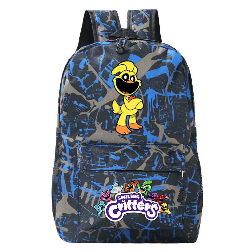 Cartoon Printed Children'S Backpack, Animation Schoolbag, Male And Female Primary And Secondary School Students Outdoor Travel Backpack