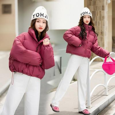 New Thickened Outdoor Cold-proof Down Cotton Clothes Women's Retro Loose Small Short Stand-up Collar Bread Clothes Batch