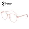 Retro TR90 Transparent Eyeglasses Frame 3C103: Anti-Blue Light Plain Glasses for Men & Women with Pin Cap