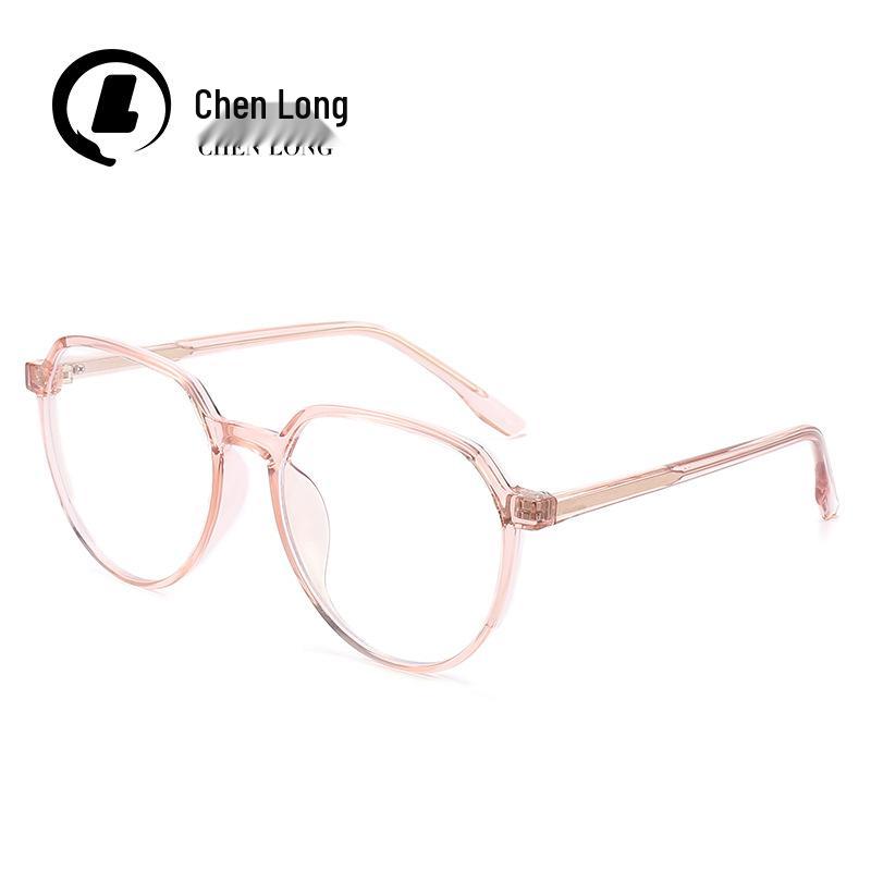 Retro TR90 Transparent Eyeglasses Frame 3C103: Anti-Blue Light Plain Glasses for Men & Women with Pin Cap