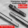 Triangular Shank Extension Rod Chrome Vanadium Steel 150 300mm High Concentricity Duals Lock Anti Slip For Woodworking Metalwork