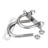 1Set 304 Stainless Steel Pipe U-clamp Screws Right Angle U-bolt Durable Round Bolt  for Round Tube
