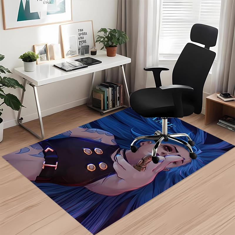 Custom Name Jinx Printed Carpet, for Office Chair Living Room Bedroom Kitchen Room Decor Gifts.