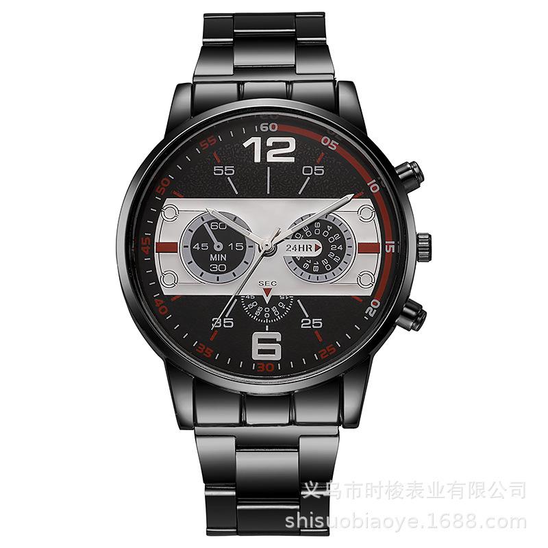  Luxury Fashion Mens Stainless Steel Quartz Wristwatch for Men Business Casual Watch Best Gifts Clock for Husband,Family,Friend