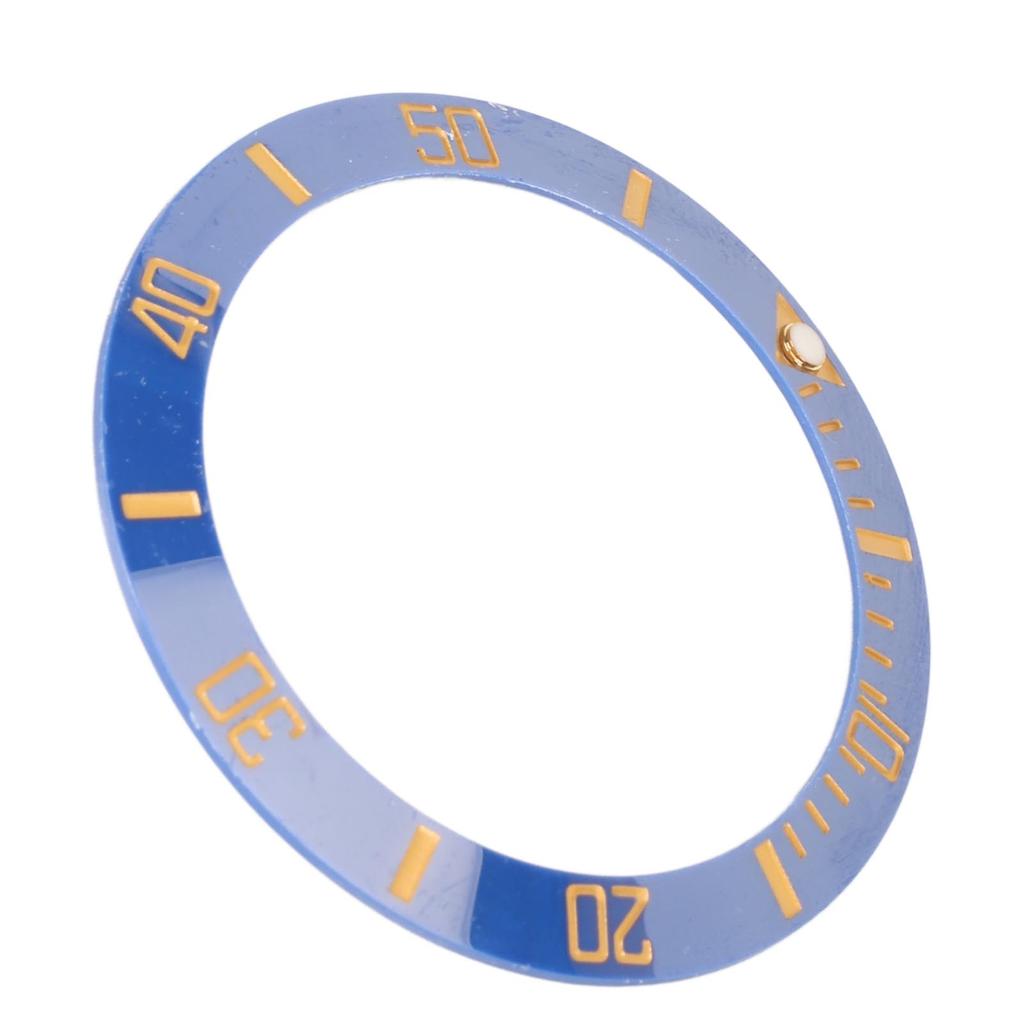 40mm Diameter Watch Bezel Insert Ring Clear Scale Luminous Ceramic Replacement Bezel Insert Gold