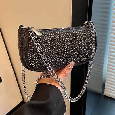 Underarm Bag Women's New Fashion Chain Handbag Sequined Shoulder Messenger Bag