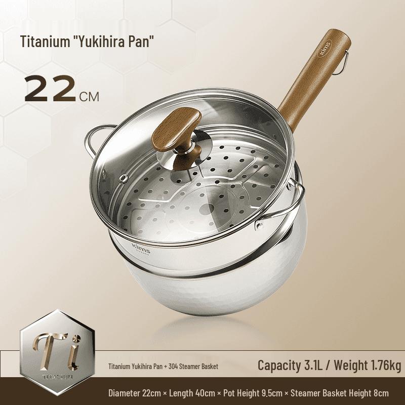 Kims Cook Titanium Non-stick Yukihira Saucepan