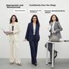 Sentubila Women's Professional Suit Set Spring Autumn Formal Blazer Wide-Leg Trousers Interview Two-Piece Set