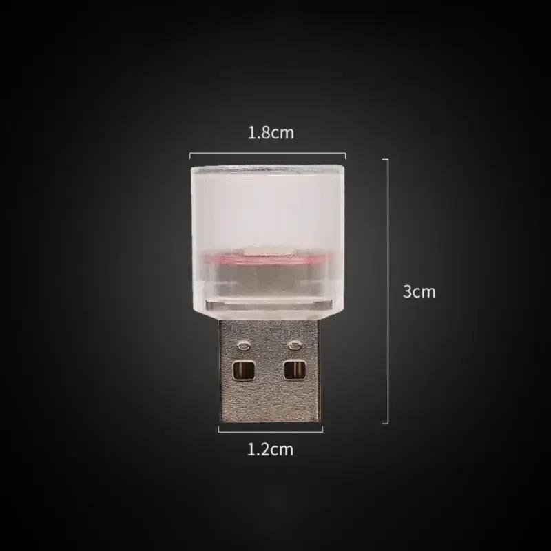 1Pc USB Car Interior LED Strip Light - Atmosphere Mood Light, No Wiring for Car Home Decoration Night Light