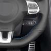 For Volkswagen Golf 6 GTI MK6 VW Polo GTI Scirocco R Passat CC R-Line 2010 Car Steering Wheel Cover Black Artificial