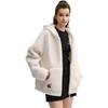 FILA Heritage Knitted Hooded Letter Long Sleeve Loose Plush Jacket Unisex jackets F51U548502F-IV