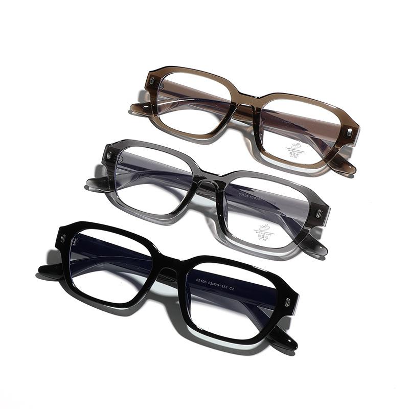 Glasses Square Flat Glasses Women'S Beige Plain Glasses Square Frame Glasses Men
