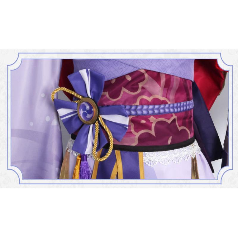 Raiden Shogun Cosplay Kostüm Jacquard Stoff Uniform Perücke Anime Chinesischen Stil Halloween Kostüme Frauen Spiel COS