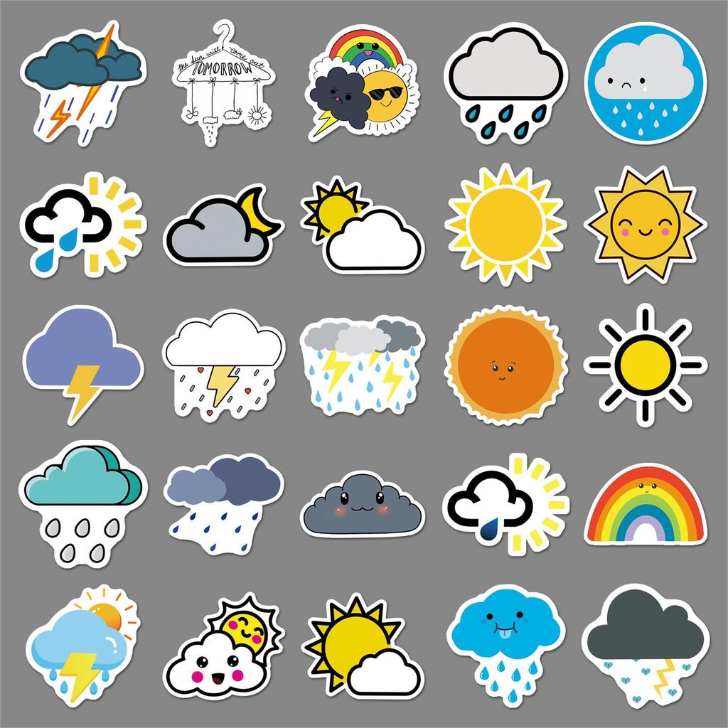 50pcs Trendy Waterproof Graffiti Stickers for Laptops, Cars, and Suitcases