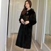 Imitation Fur Coat Women's Imitation Mink Velvet Imitation Fur Coat Women's Long Hooded New Autumn and Winter Thickened Slim Fit