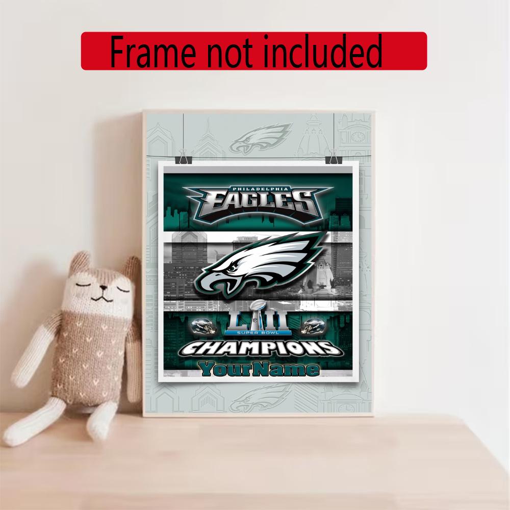 Philadelphia Eagles Customize Text Diamond Painting Round Diamond Mosaic Suitable For Beginners Diamond Painting Rhinestones Gift Frameless