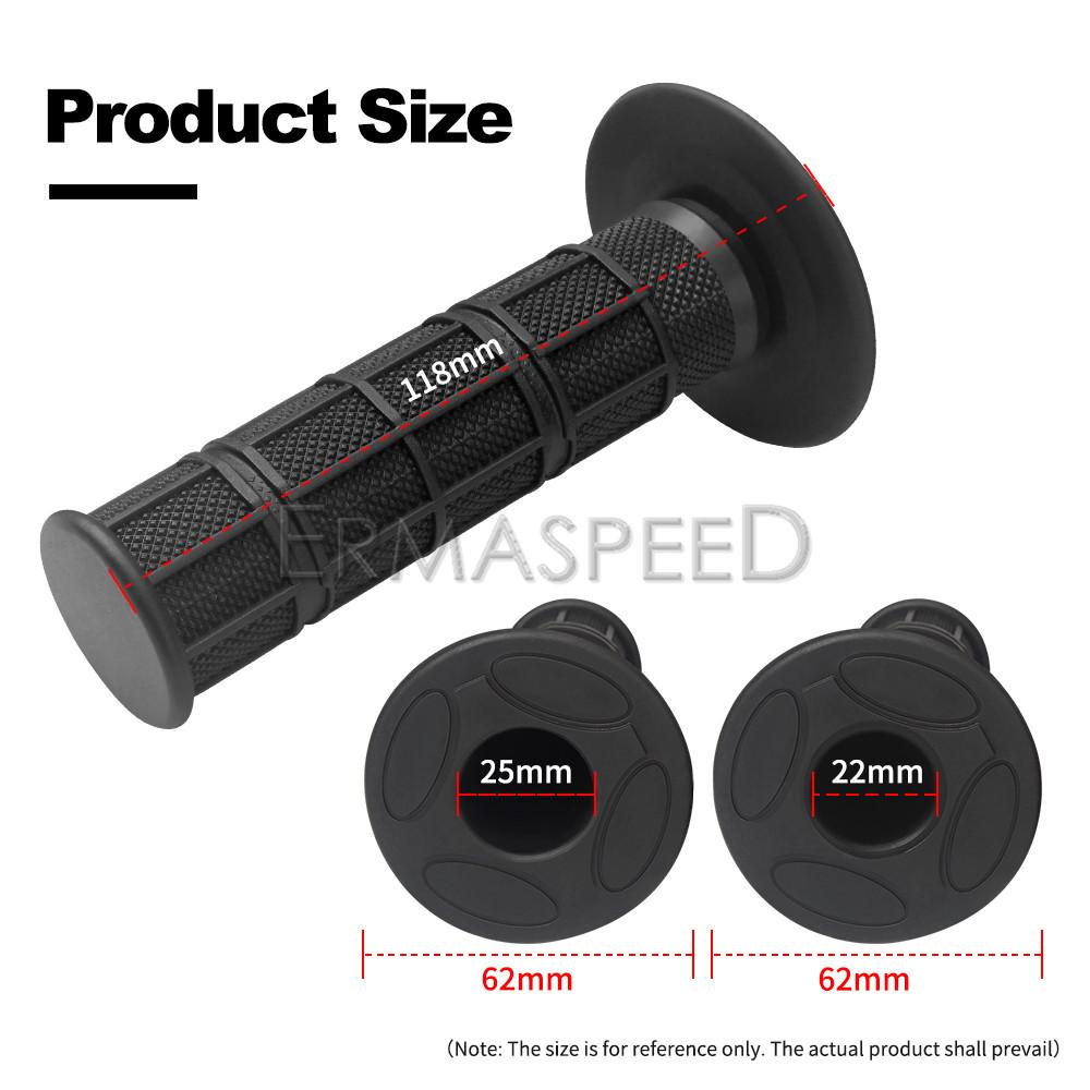 7/8"; 22mm 25mm Motorcycle Hand Grips Non-slip Rubber Bar End Handlebar Throttle Grips Universal Sport Dirt Bike Motocross