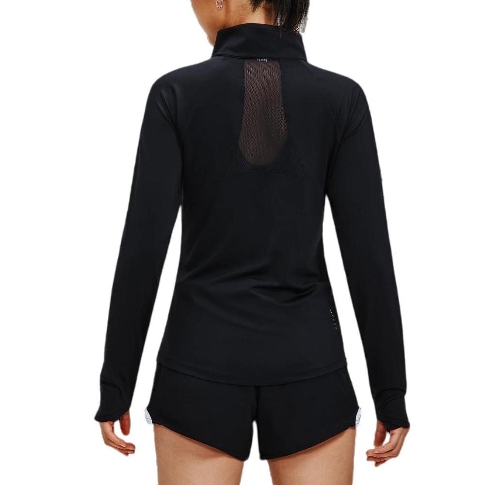 Under Armour Rush Μονόχρωμο Λογότυπο Αθλητικό Μπουφάν με Φερμουάρ Γυναικεία Μπουφάν Μαύρο 1379044-001