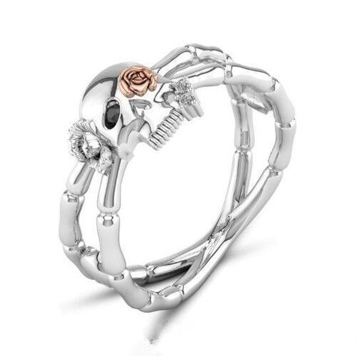 

Jewelry Punk Personality Gold Ring, With A Flower Creative Color Retention Ring On The Head no. 10