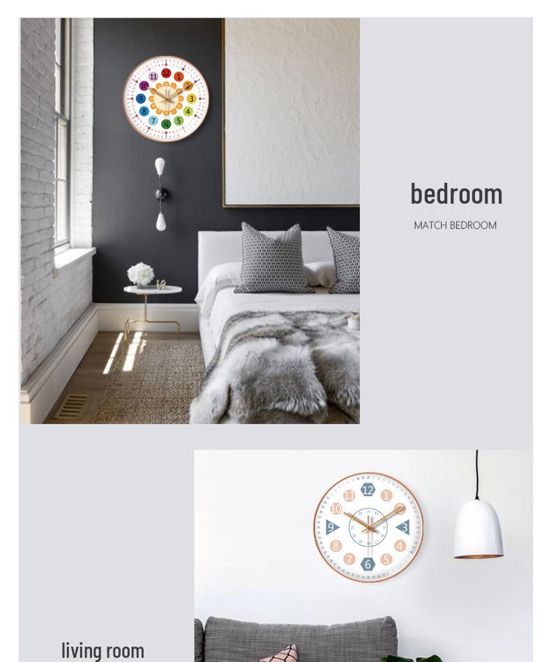 [8 inches 20cm] Silent Creative Children's Wall Clock for Living Room or Kids' Room