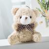 Cute Cartoon Bear Plush Keychain with Bow Tie