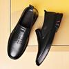 Men's Casual Leather Shoes Leather Foot Cover Soft Sole Breathable Non-slip Middle and Old Dad Walking Shoes Men's Shoes