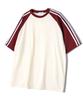 UNDEROFF Oversized Raglan Track Line Short Sleeve T-Shirt Black