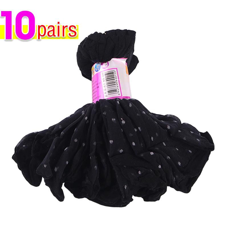 Women Breathable Socks Sexy Black Skin Dot Pattern Socks for Girls Fashion Summer Cool High Stretch Lace Short Sock