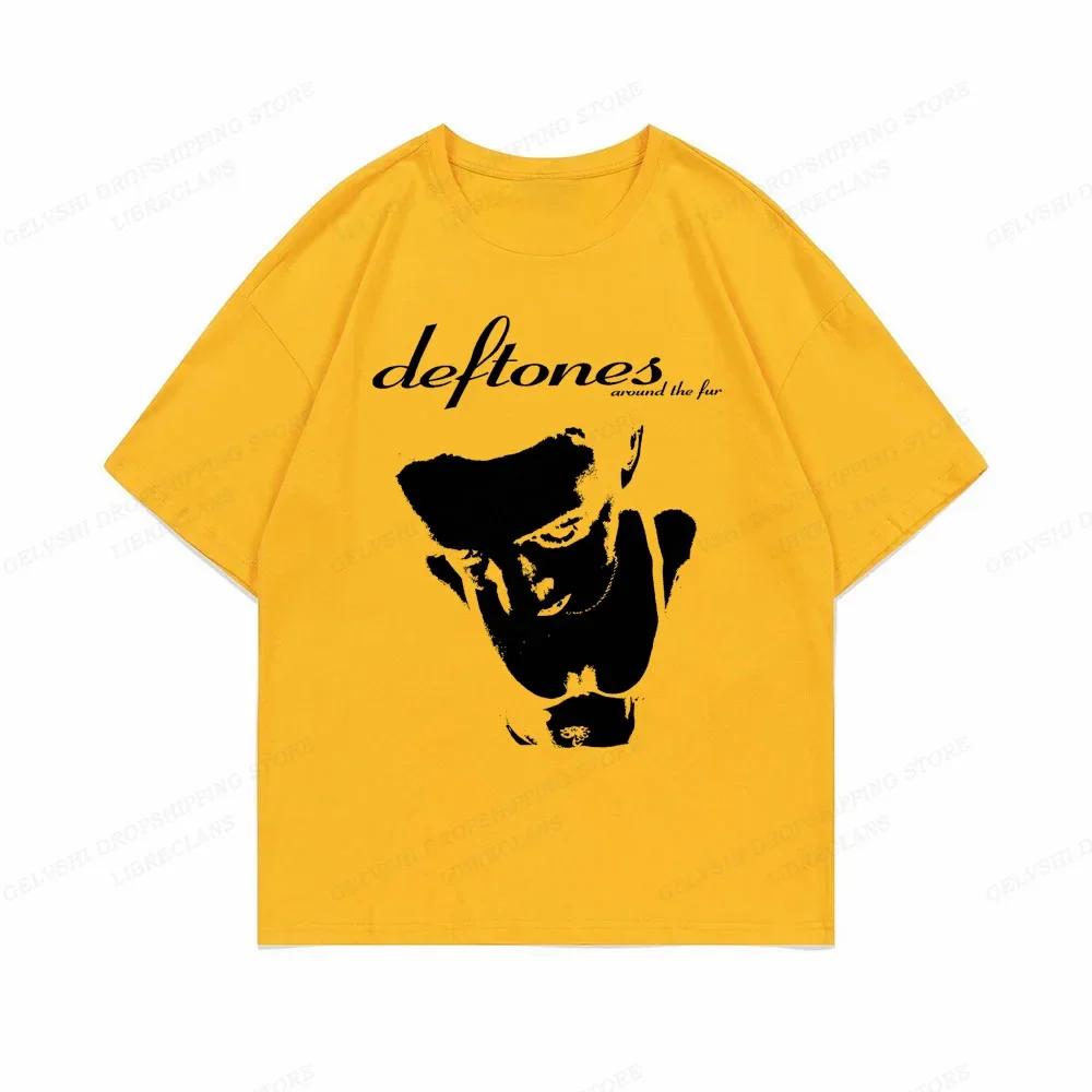 Women T Shirt Deftones Cute Trendy Print Tops Tee Black T-shirt Female Summer T-shirt 90s Girls Graphic Tee Female Cute Tops Tee Unisex T-Shirt