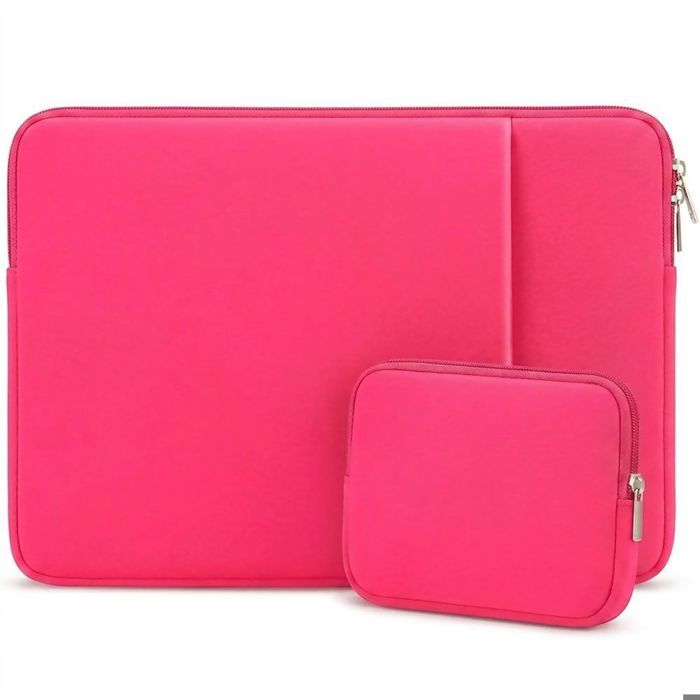 Housse Ordinateur 14" avec Poche et Pochette, pour MacBook Pro/Air Lenovo Surface Pro - Fuchsia