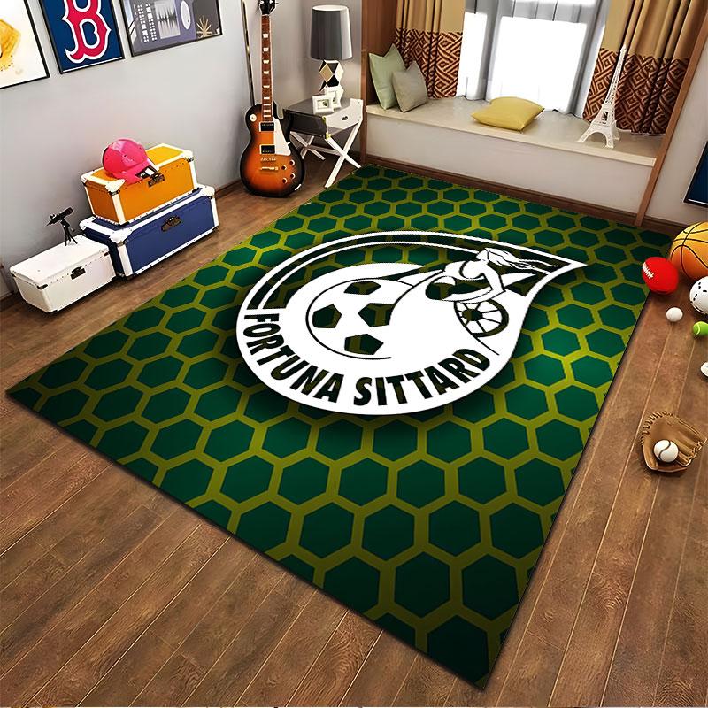 Fortuna Sittard Logo Teppich geeignet als rutschfeste Matte für das Wohnzimmer oder Schlafzimmer Sofa