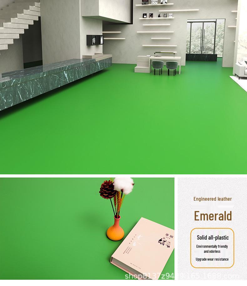 Commercial Gray Waterproof PVC Floor Mat - Wear-Resistant Linoleum Office Covering