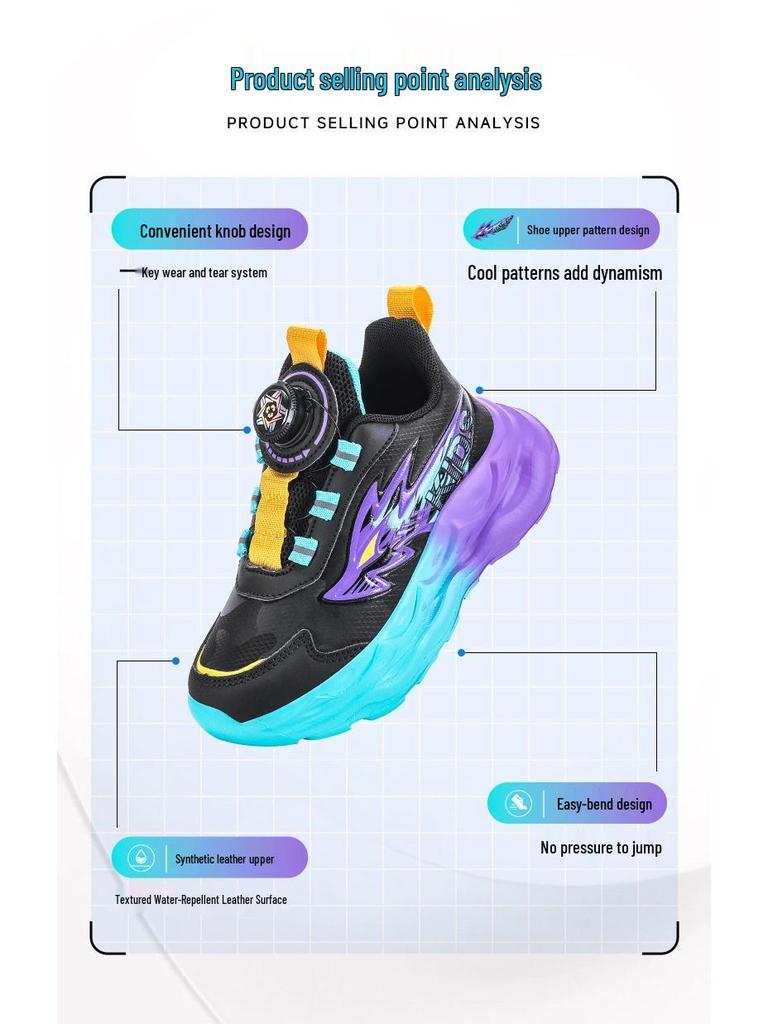 Chaussures de Running Imperméables en Cuir pour Garçons - Tendance Automne/Hiver 2025, Baskets de Sport Antidérapantes pour Enfants Moyens/Grands