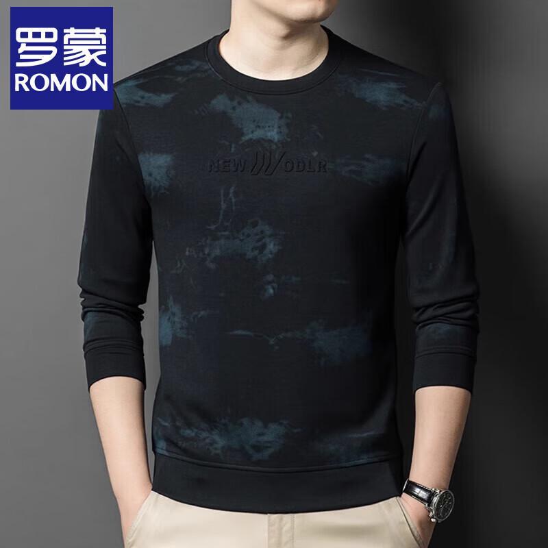 Romon Men s Business Casual Long-Sleeve T-Shirt 3XL