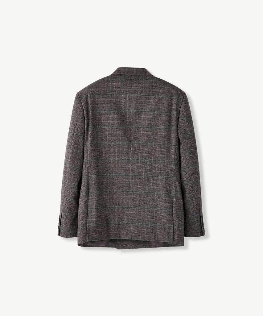 STCO Easy-Care Double-Breasted Glen Check Formal Jacket_Brown (Classic Fit)_Ssjud52Dch