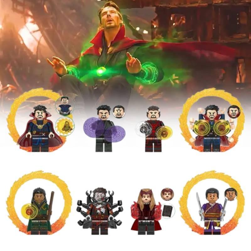 8pcs Doctor Strange Action Figure Model Assembling Toy Building Blocks