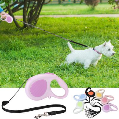 Retractable Dog Leash 16Ft Heavy Duty Nylon Rope Tangle-free Pet Leash Reflective Dog Leash with Handle One Button Control for Small Medium Dogs Walks