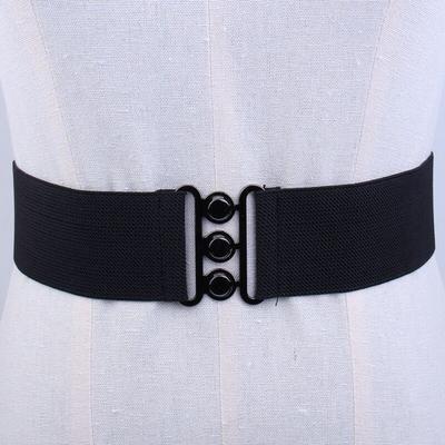 Leopard Print Elastic, Sewing Casual Elastic Black Tie, Belt, Single Loop Webbing Waist Women'S Waist Seal, Red Seal