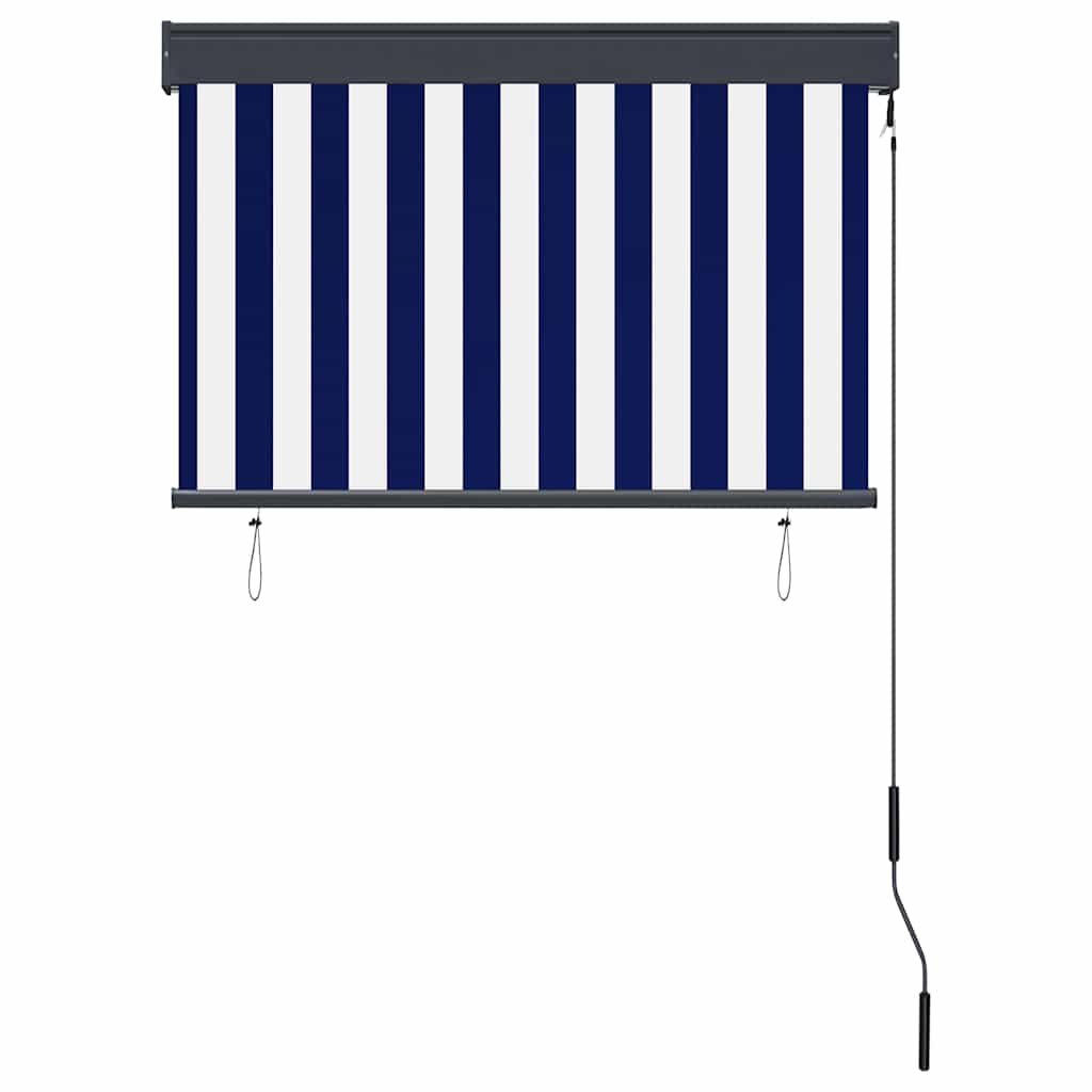Vidaxl External Roller Blind, 100X250 Cm, Blue-White