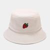 Panama Bucket Hat Fruit Strawberry Embroidered Fishing Cap Men Women Travel Beach Sun Hats